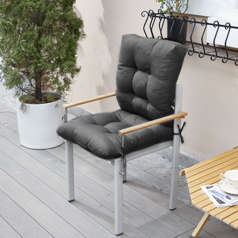Living and Home Non-slip Garden Chair Cushion with Back