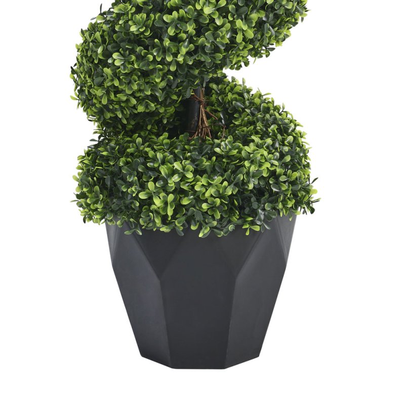Living and Home 120cm 2 Pack Artificial Topiary Spiral Boxwood Tree Fake Plant