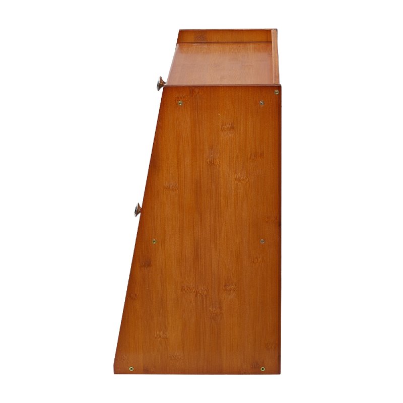 Living and Home Bamboo Bread Storage Cabinet for Kitchen Counter Bread Box