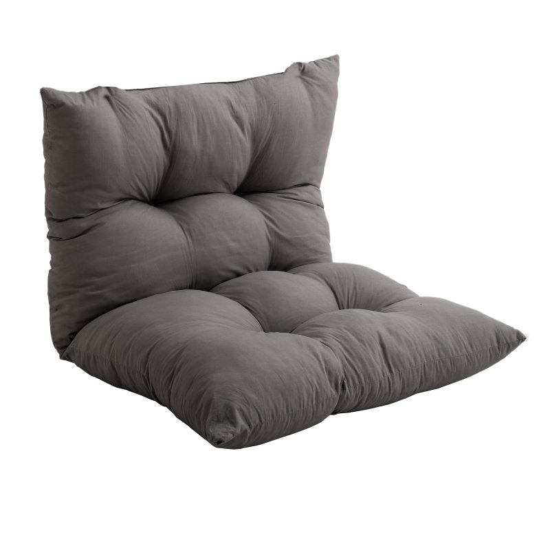 Living and Home Dark Grey Rectangular Tufted Bench Cushion Seat Pad, 120cm W x 80cm D