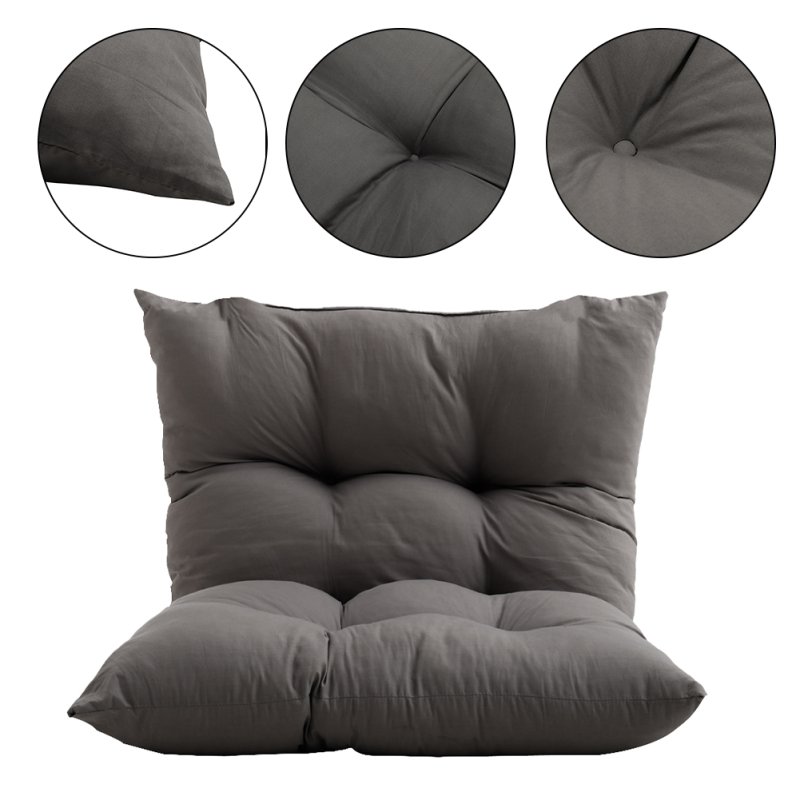 Living and Home Dark Grey Rectangular Tufted Bench Cushion Seat Pad, 120cm W x 80cm D