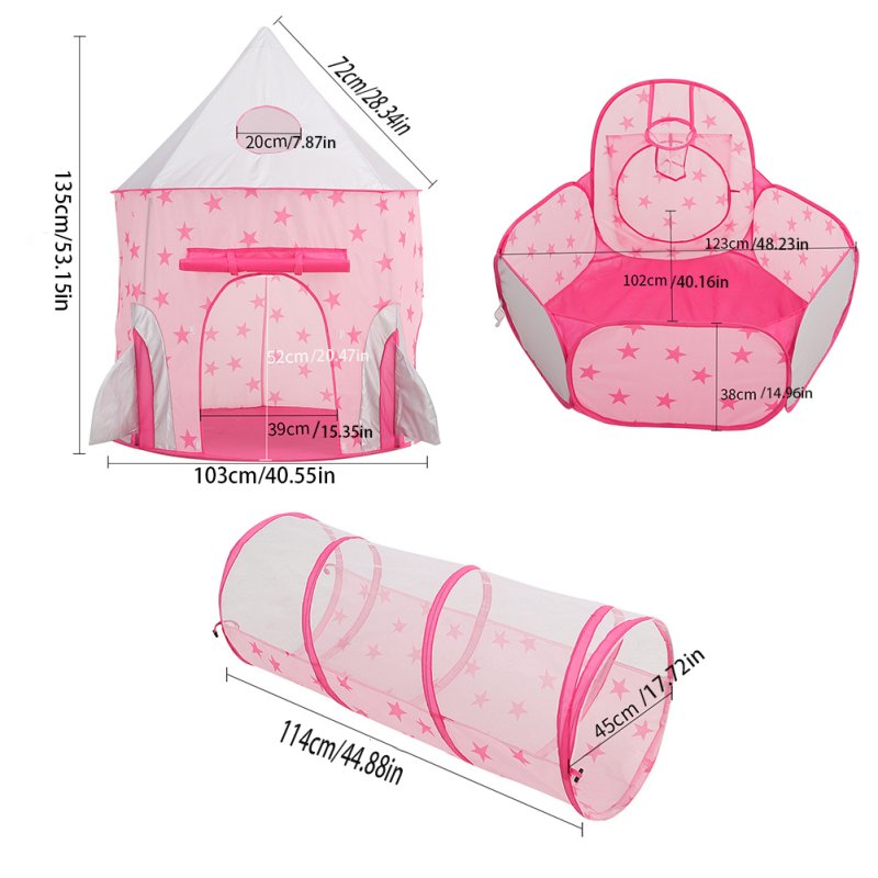 Living and Home Kids Pop-up Play Tent, Tunnel and Ball Pit Set