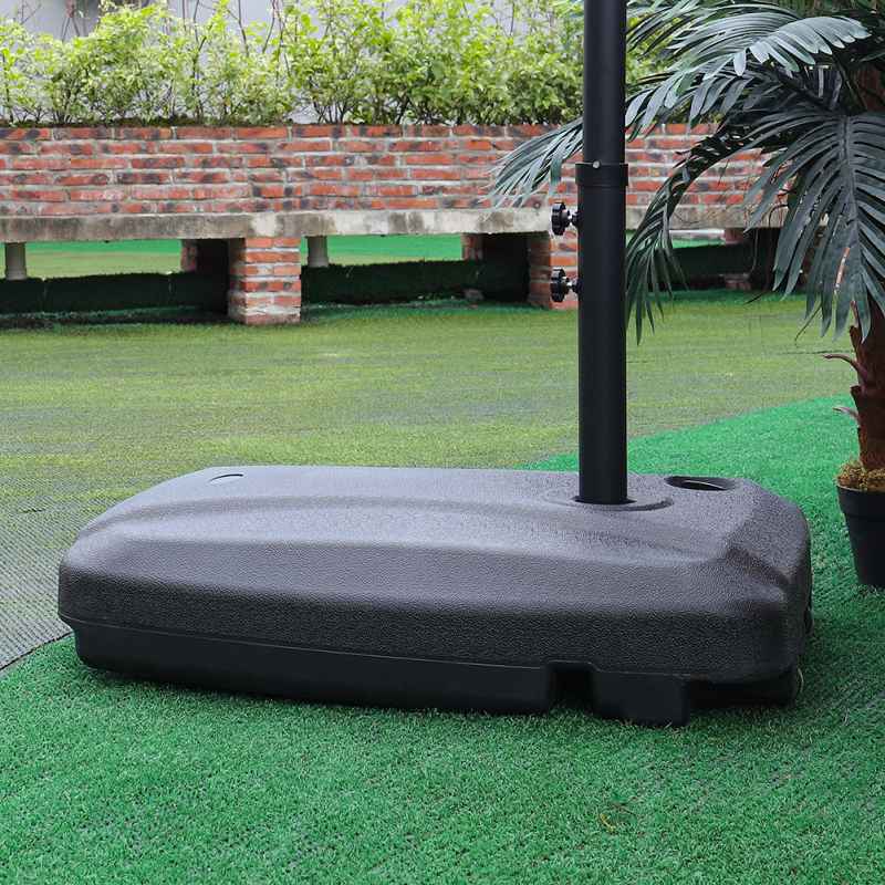 Living and Home 60L HDPE Water/Sand Filled Freestanding Parasol Base with Wheels