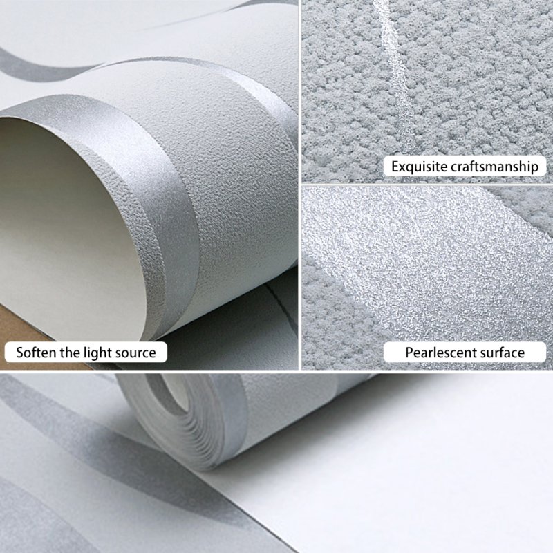 Living and Home 950cm Modern Non-pasted Wave Wallpaper