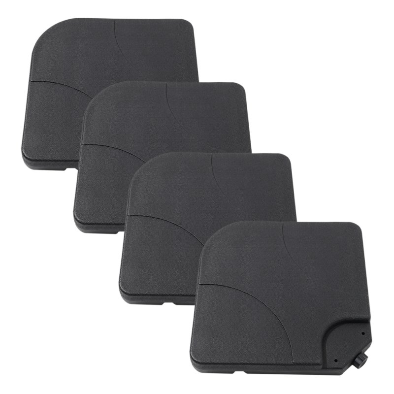 Living and Home 4pcs 15L HDPE Square Water and Sand Filled Freestanding Parasol Base