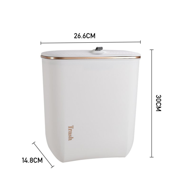 Living and Home Kitchen Bathroom Hanging Waste Bin with Lid