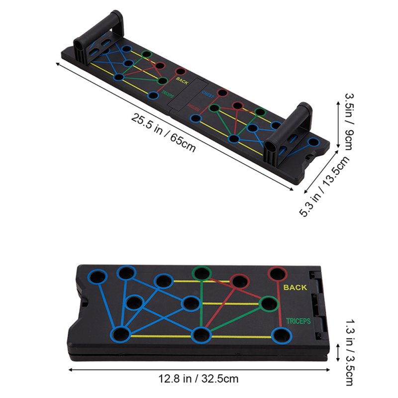 Living and Home Foldable Push-Up Board with 15 Targeted Angles
