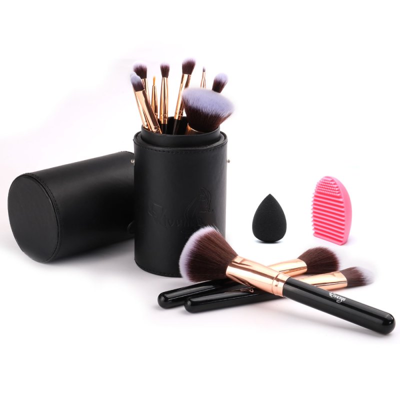 Living and Home 12pcs Makeup Brush & Tool Set with Storage Bucket