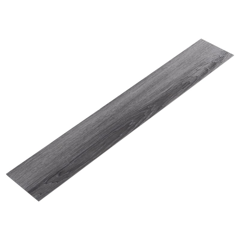 Living and Home 36pcs Rustic Lifelike Wood Grain Self-adhesive PVC Flooring, Dark Grey