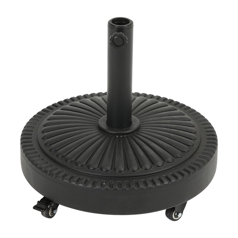 Living and Home 25KG Outdoor Concrete-Filled Patio Umbrella Base with Wheels