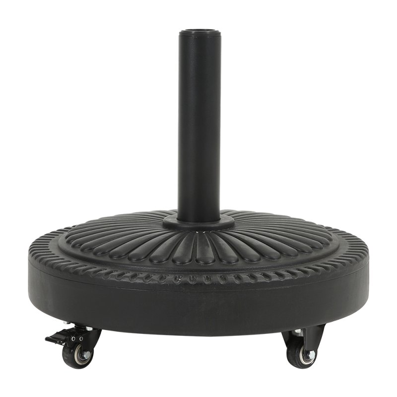 Living and Home 25KG Outdoor Concrete-Filled Patio Umbrella Base with Wheels