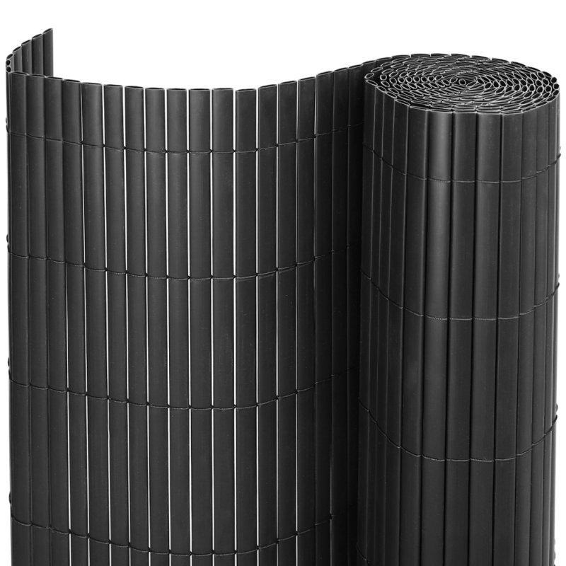 Living and Home 300x180cm PVC Garden Fence Privacy Screening Fence Protective Screen in Dark Grey