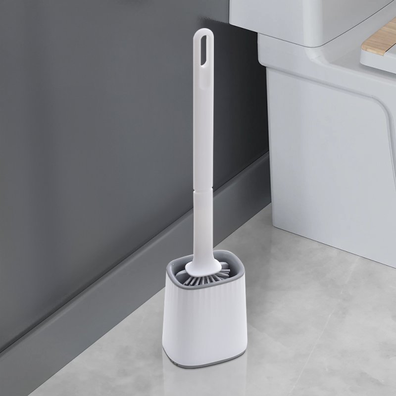 Living and Home Flexible Silicone Toilet Brush and Holder