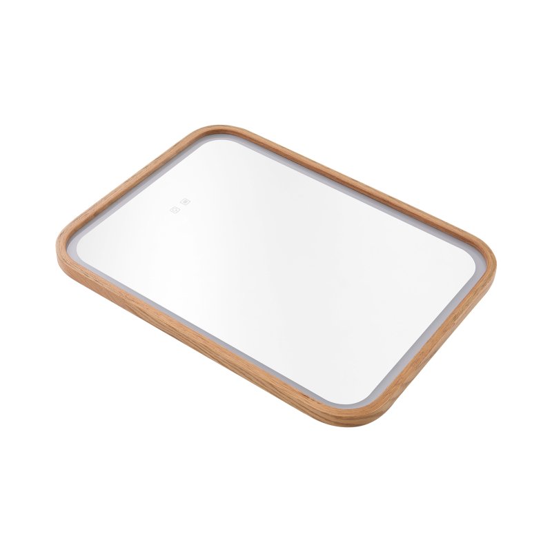 Living and Home Wall-Mounted Bathroom Adjustable LED Vanity Mirror with Demister