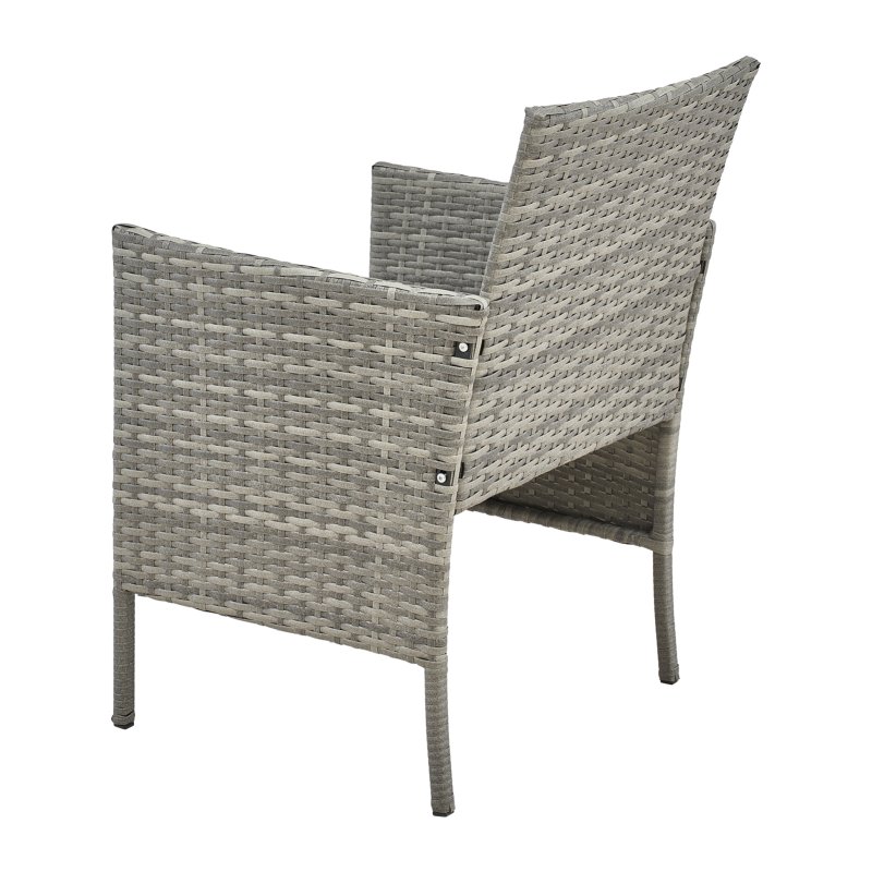 Living and Home 3-Piece PE Rattan Garden Furniture Bistro Set, Outdoor Patio Table and Chairs Set, Anti-tear, Anti-aging