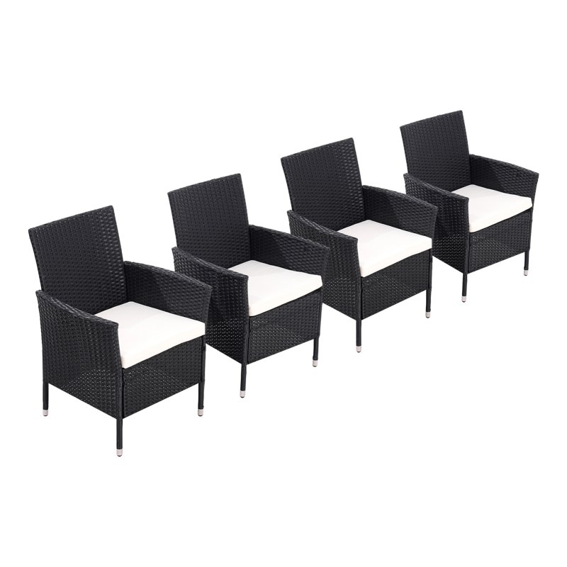Living and Home Set of 4 Rattan Chairs Garden Furniture