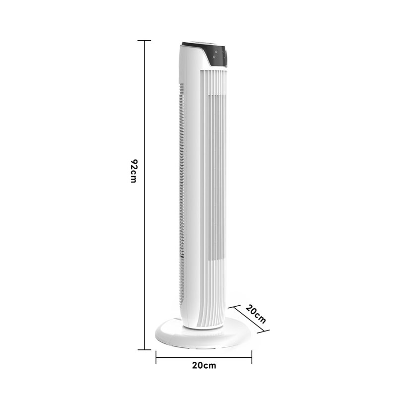 45W Tower Fan with Remote, 90° Oscillating 3-Speed & 3 Modes, 7H Timer, 92cm