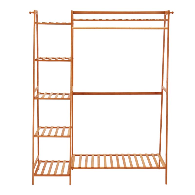 Living and Home Bamboo Bedroom Garment Clothes Rack Brown 110cm