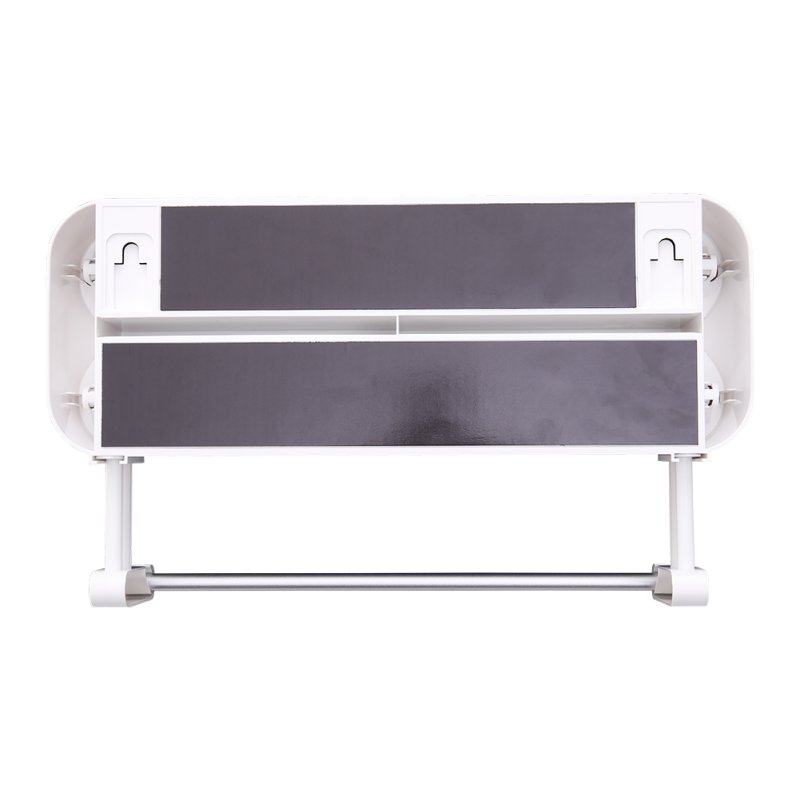 Living and Home Dual-Layer Magnetic Plastic Wrap Dispenser with Cutter