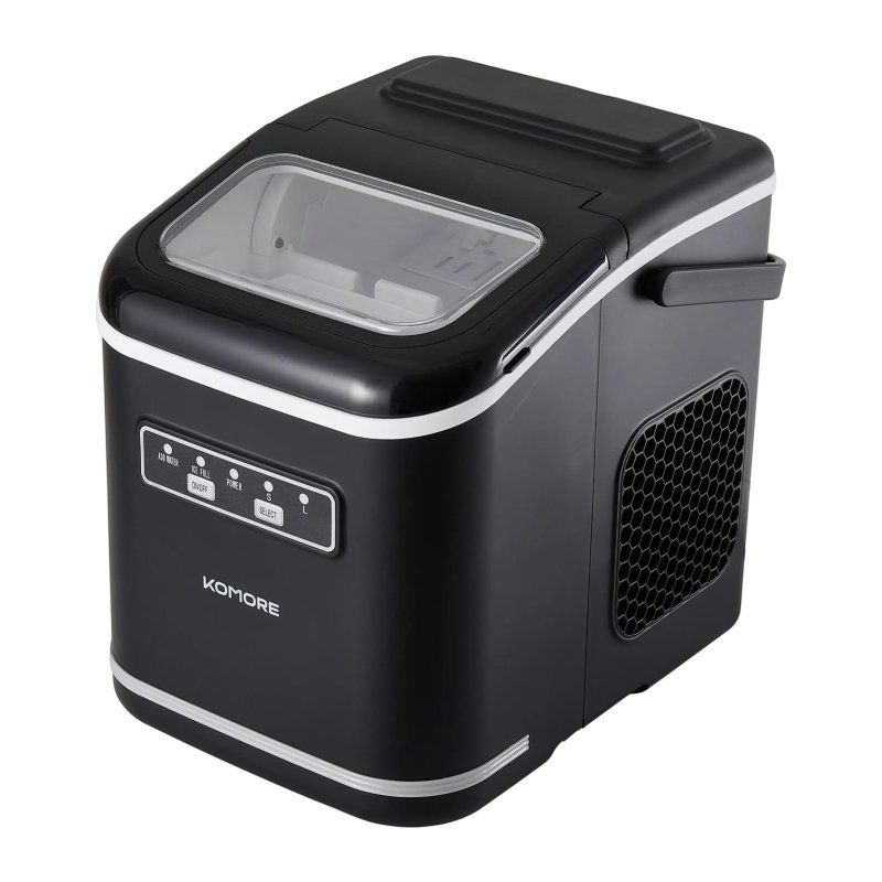 Living and Home 1.4L Water Tank Portable Ice Maker Machine with Handle, Ice Scoop