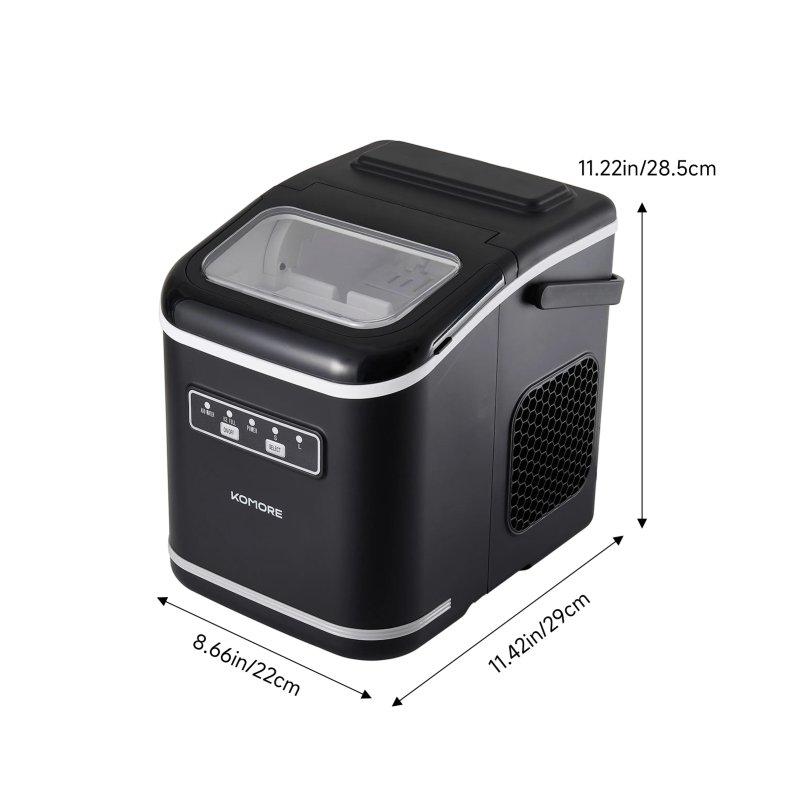 Living and Home 1.4L Water Tank Portable Ice Maker Machine with Handle, Ice Scoop