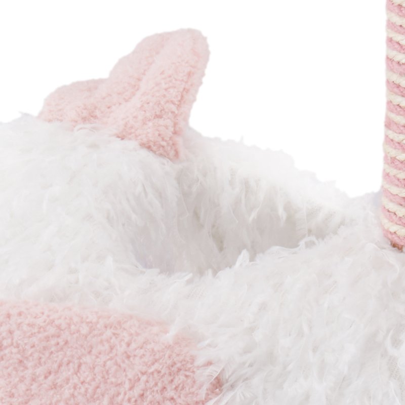 Living and Home Flamingo-Shaped Cat Scratching Board with Interactive Toy Ball, Cat Scratching Post