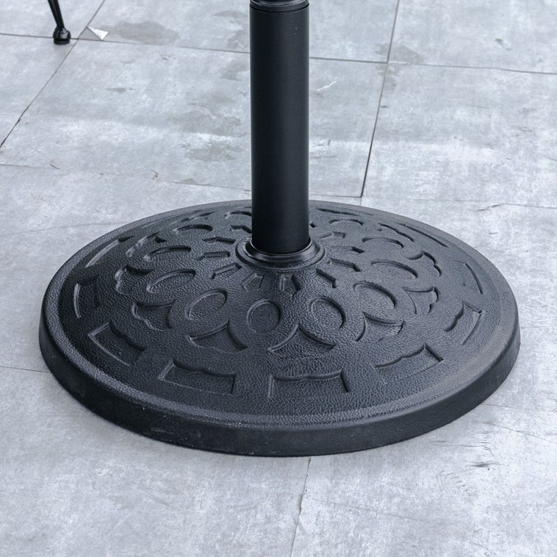 Living and Home 14KG Heavy Duty Round Resin Umbrella Base, Outdoor Patio Parasol Stand Fits 38mm Umbrella Poles