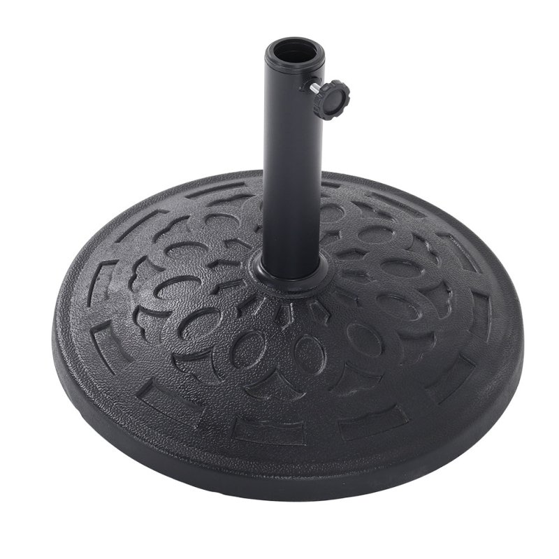 Living and Home 14KG Heavy Duty Round Resin Umbrella Base, Outdoor Patio Parasol Stand Fits 38mm Umbrella Poles