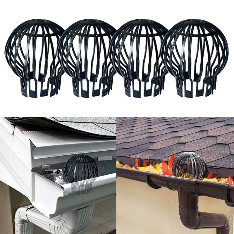 Living and Home Pack of 4 Plastic Gutter Downpipe Guards