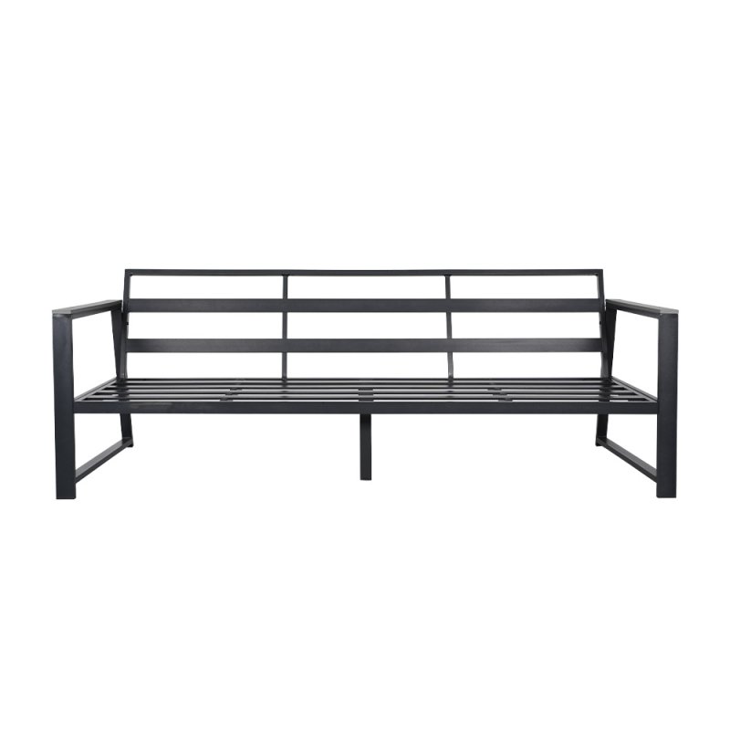 Living and Home 4 Piece Aluminium Outdoor Sofa Set with Glass Table Garden Furniture