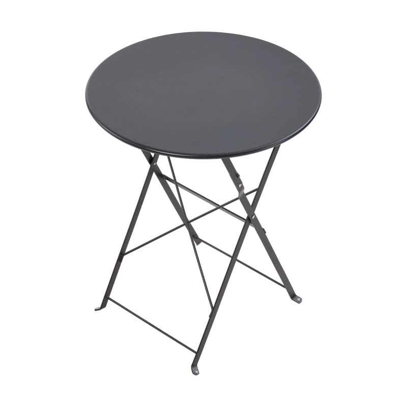 Living and Home 3-Piece Outdoor Folding Bistro Set, Table & Chairs Set, Black