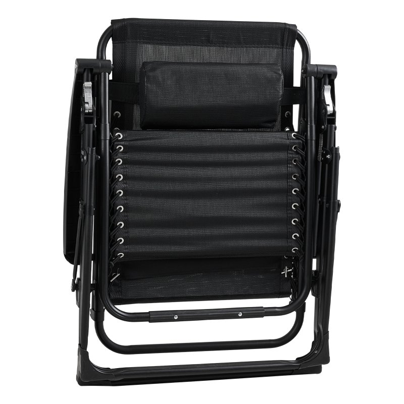 Living and Home Zero Gravity Outdoor Recliner with Seat Cushion & Headrest, Non-Slip Base Pads, 200kg Max Load, High-Quality Tear-Resistant Breathable Textilene Mesh