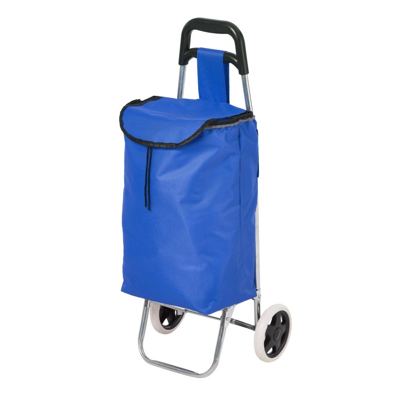 Living and Home Foldable Portable 2-Wheel Shopping Trolley with 20L Oxford Cloth Bag, Lightweight Rolling Utility Cart for Shopping