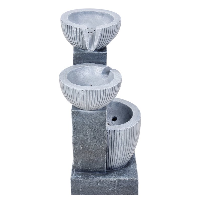 Living and Home 3-Tier Solar-Powered Water Fountain Outdoor Gardening Decor Water Feature with LED Lights