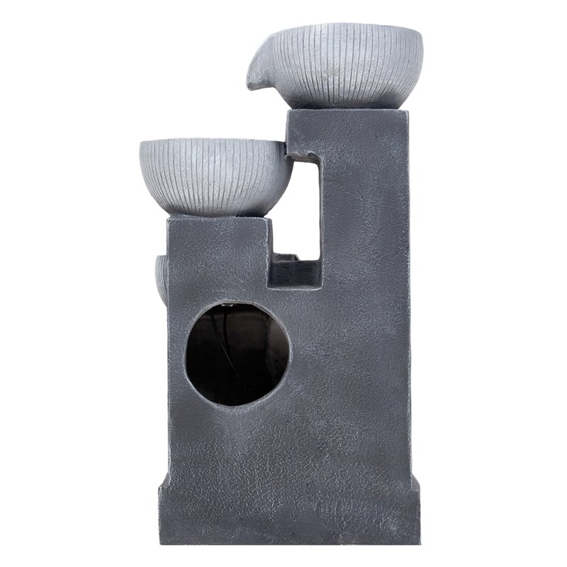 Living and Home 4-Tier Solar-Powered Water Fountain Outdoor Gardening Decor LED Water Feature with Solar Panel
