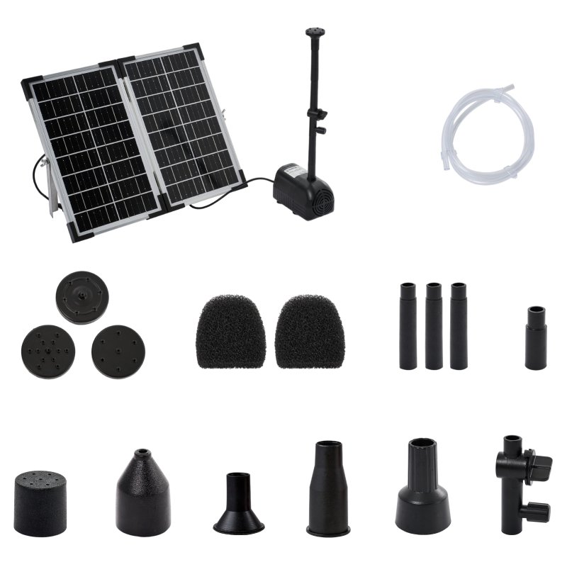 Living and Home 20W Outdoor Solar Fountain Pump Kit