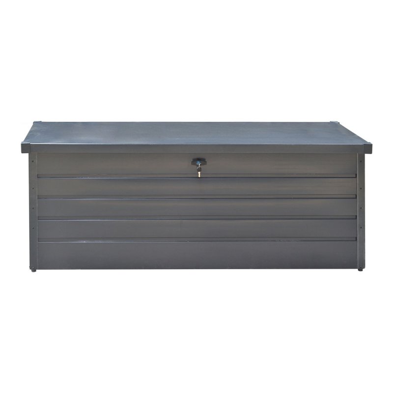 Living and Home 600L Metal Outdoor Waterproof Garden Storage Box Lockable, Anthracite