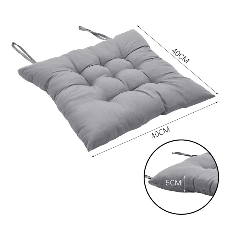 Living and Home 4Pcs Square Soft Thicken Tatami Seat Cushions, Grey