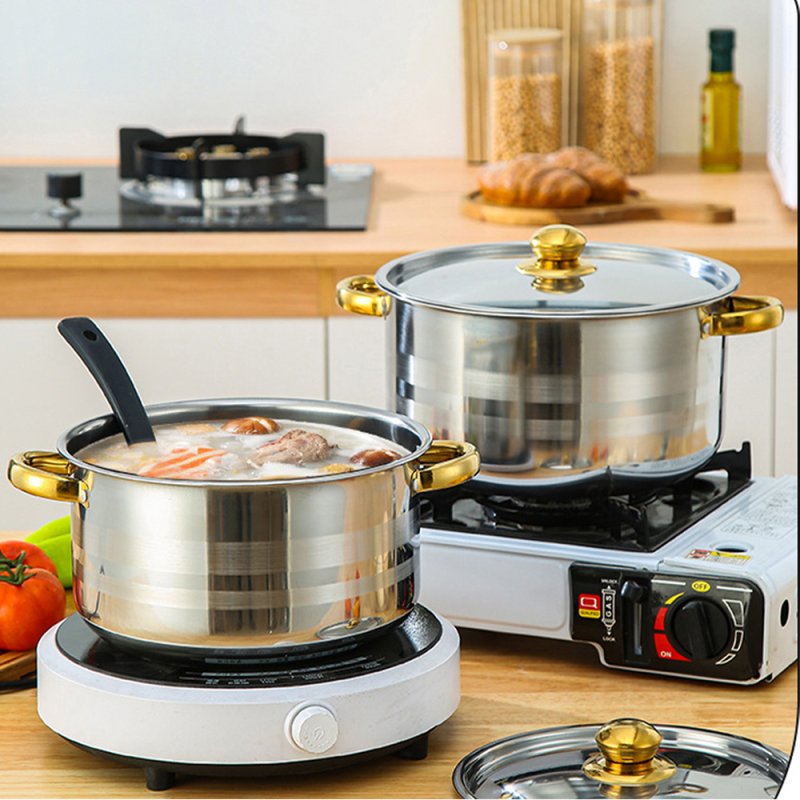 Living and Home 5pcs Stainless Steel Cookware Set with Metal Lids