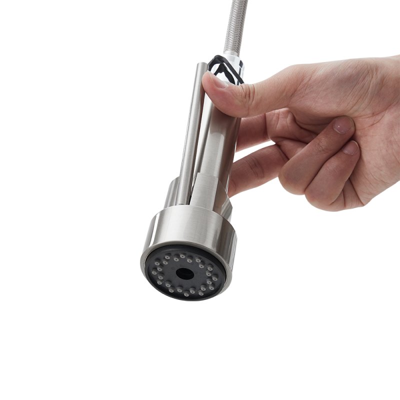 Living and Home Stainless Steel Kitchen Faucet with Pull Down Spring Spout and Pot Filler