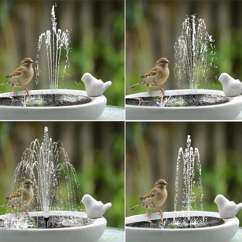 Living and Home 4W Solar Fountain Pump with Adjustable Solar Panel & 6 Nozzles