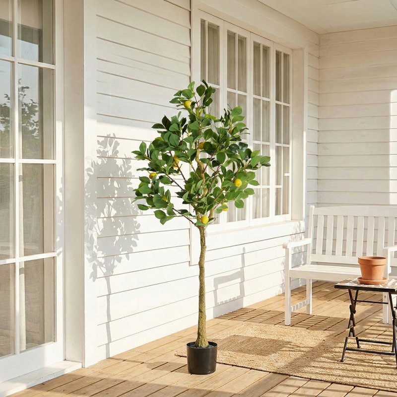 Living and Home 158cm Artificial Lemon Tree Potted Plant Home Decoration