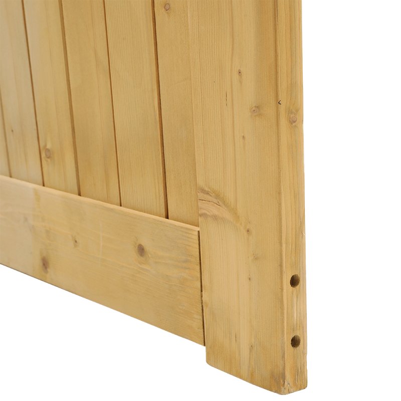 Living and Home Rhombus Garden Wood Fence Gate, Multi Size Options Outdoor Privacy Wooden Garden Gate with Hinges & Latch Hardware