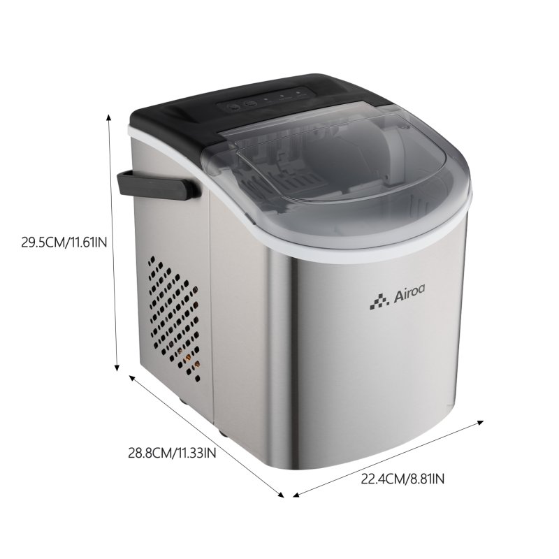 Living and Home Countertop Bullet Ice Maker with Handle