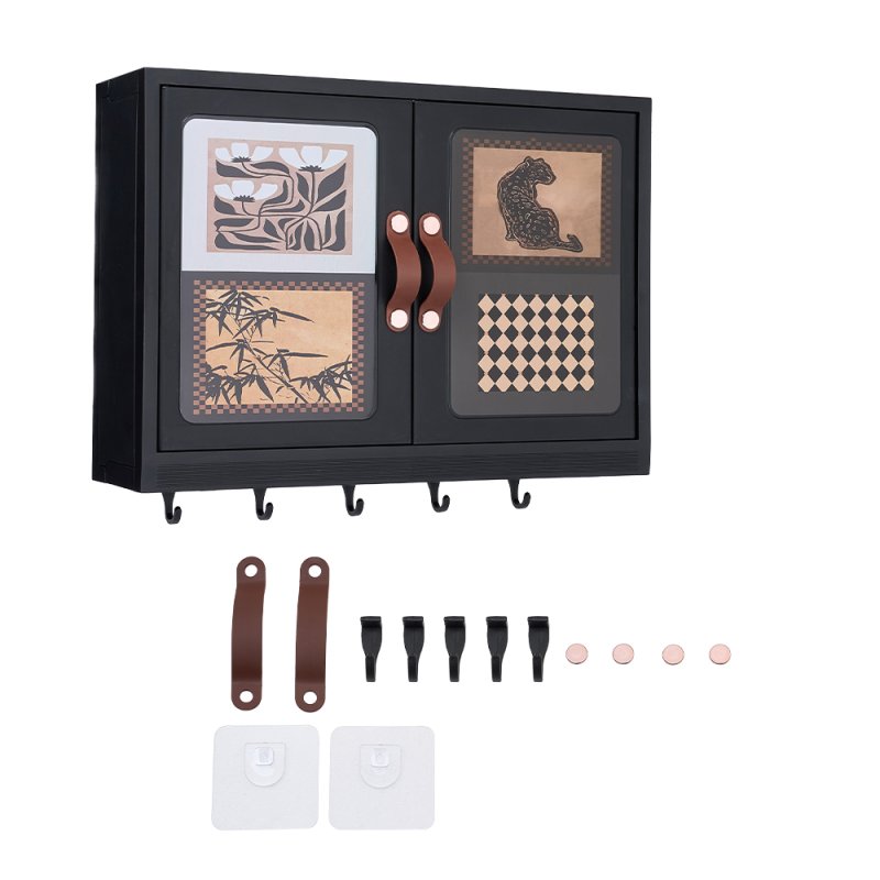 Living and Home Foldable Wall-Mounted Bathroom Storage Cabinet with Doors