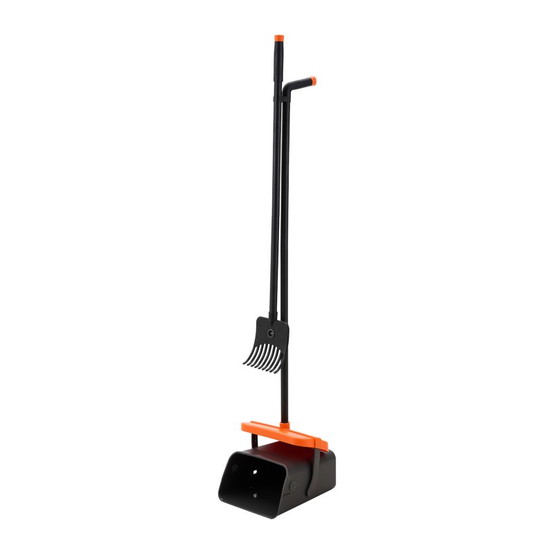 Living and Home Dog Feces Scooper Swivel Bin & Rake Kit with 35 Waste Bags