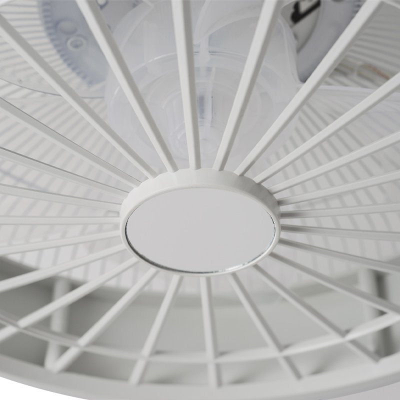 Living and Home Dia 50cm Round Acrylic Ceiling Mount LED Fan Light with Remote Controller, White