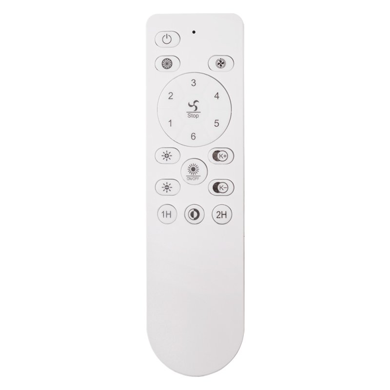 Living and Home Dia 50cm Round Acrylic Ceiling Mount LED Fan Light with Remote Controller, White