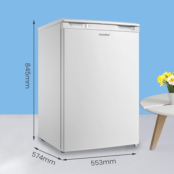 88 L Freestanding Under Counter Freezer with Adjustable Thermostat, Reversible Door, 3 Drawers