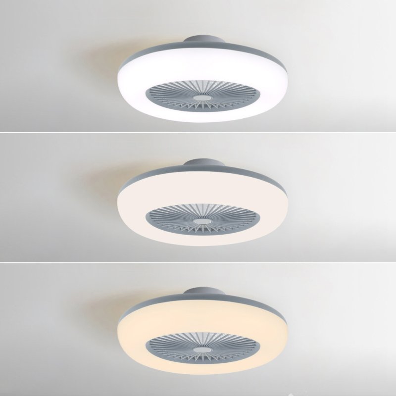 Living and Home 55cm Dia Round Acrylic LED Ceiling Light Fan with Remote Control, 3 Wind Speeds